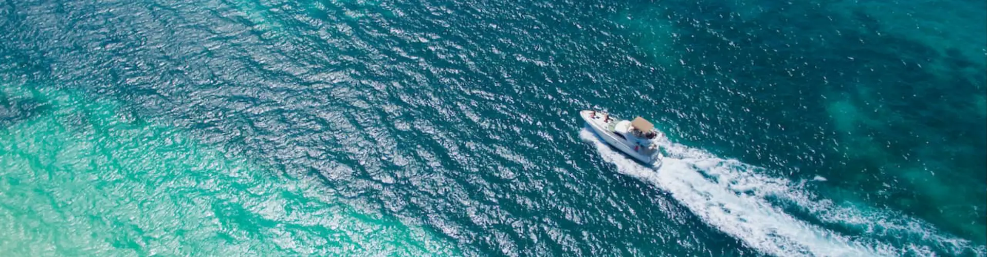 Boat for activities in the sea of Isla Mujeres