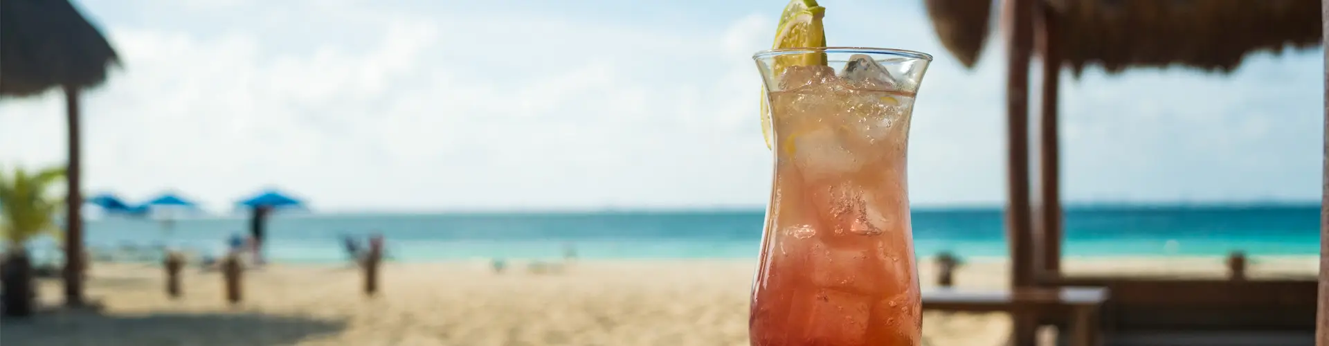 Cocktail on the beach of Isla Mujeres