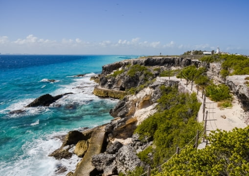 Photo of one of the promenades of Punta Sur in Isla Mujeres.